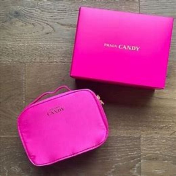 Prada Candy Hot Pink NIB Double Zip Pouch Make up Bag - Picture 1 of 10